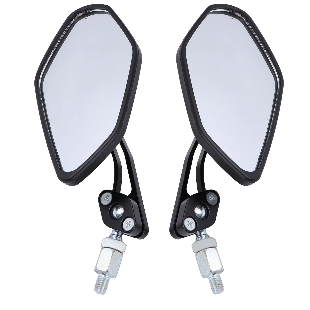 

1Pair Motorbike Rearview Mirror Adjustable Angle Avoid Blind Spots Suitable for Most Motorcycles Black Motorbike Retroreflector