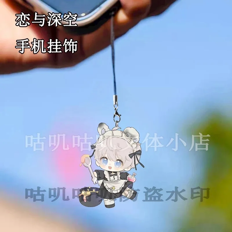 Периферийная цепочка для телефона Love and Deep Space Maid Caleb Sylus Rafayel Xavier Zayne Fan High Beauty, украшение для телефона