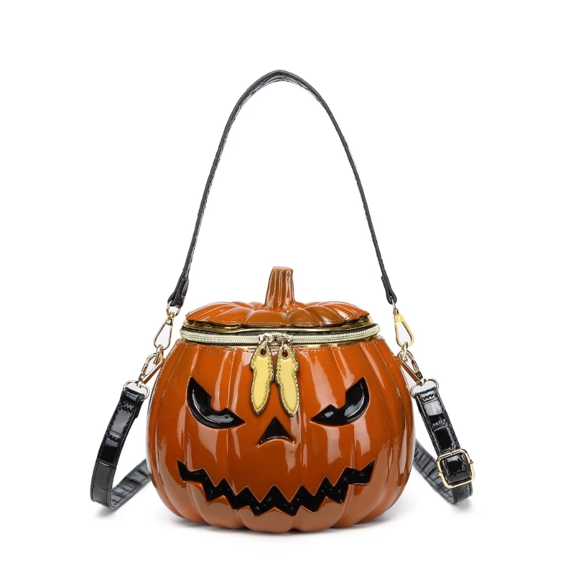 Bolsa feminina formato abóbora crossbody Bolsa ombro atraente Bolsa Halloween