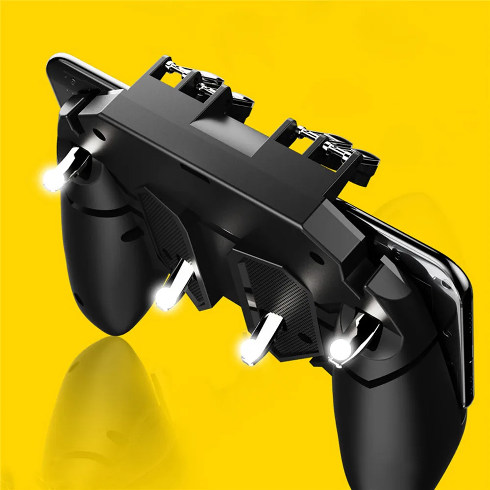 AK66 Mobile Six Finger Gamepad Controller for PUBG iOS Android Semiconductor Cooling Joystick Controller Gamepad Accessories