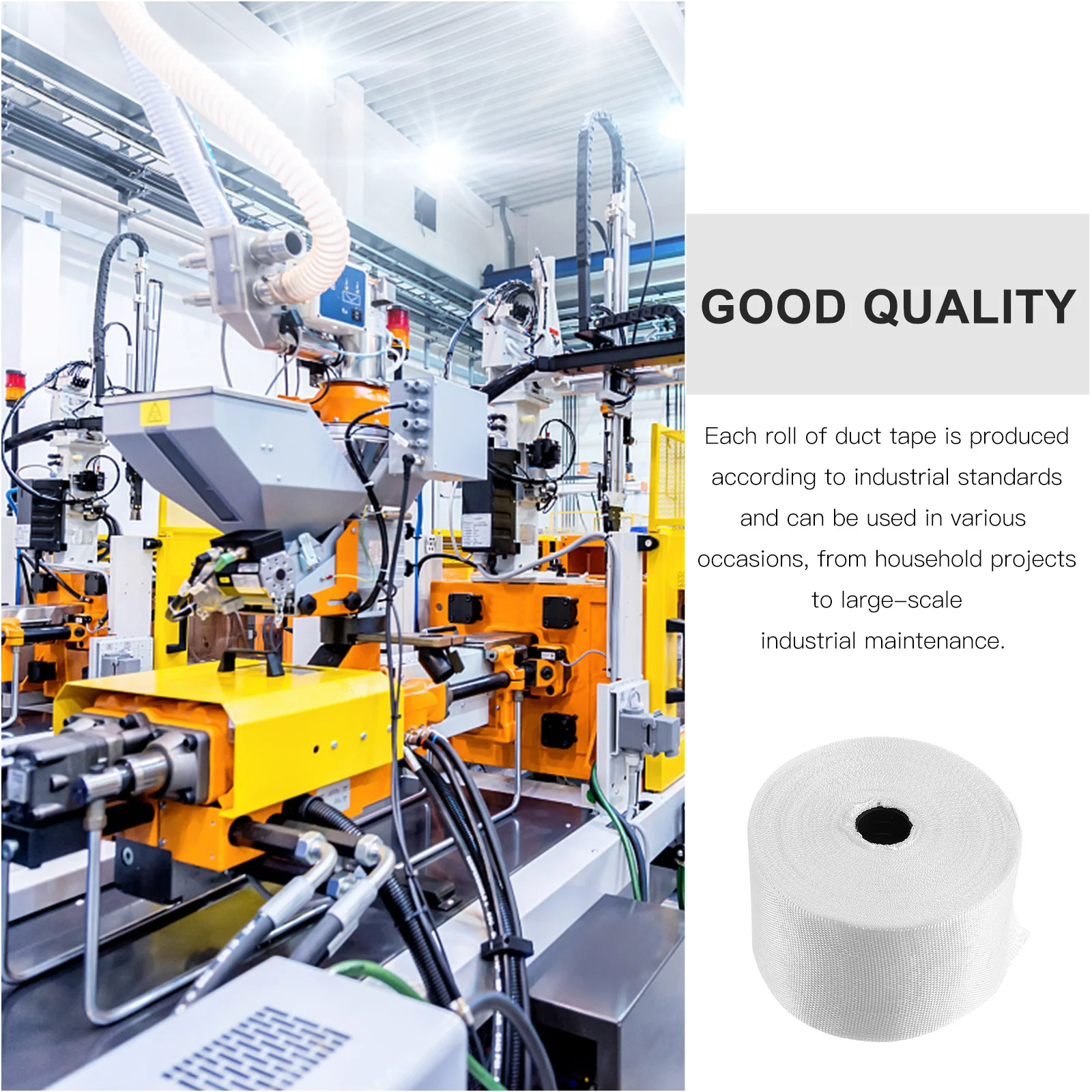 

1 Roll Plain Weave Fiberglass Cloth Tape For Preservation Diy Insulation Winding Mesh Joint Heater Tape