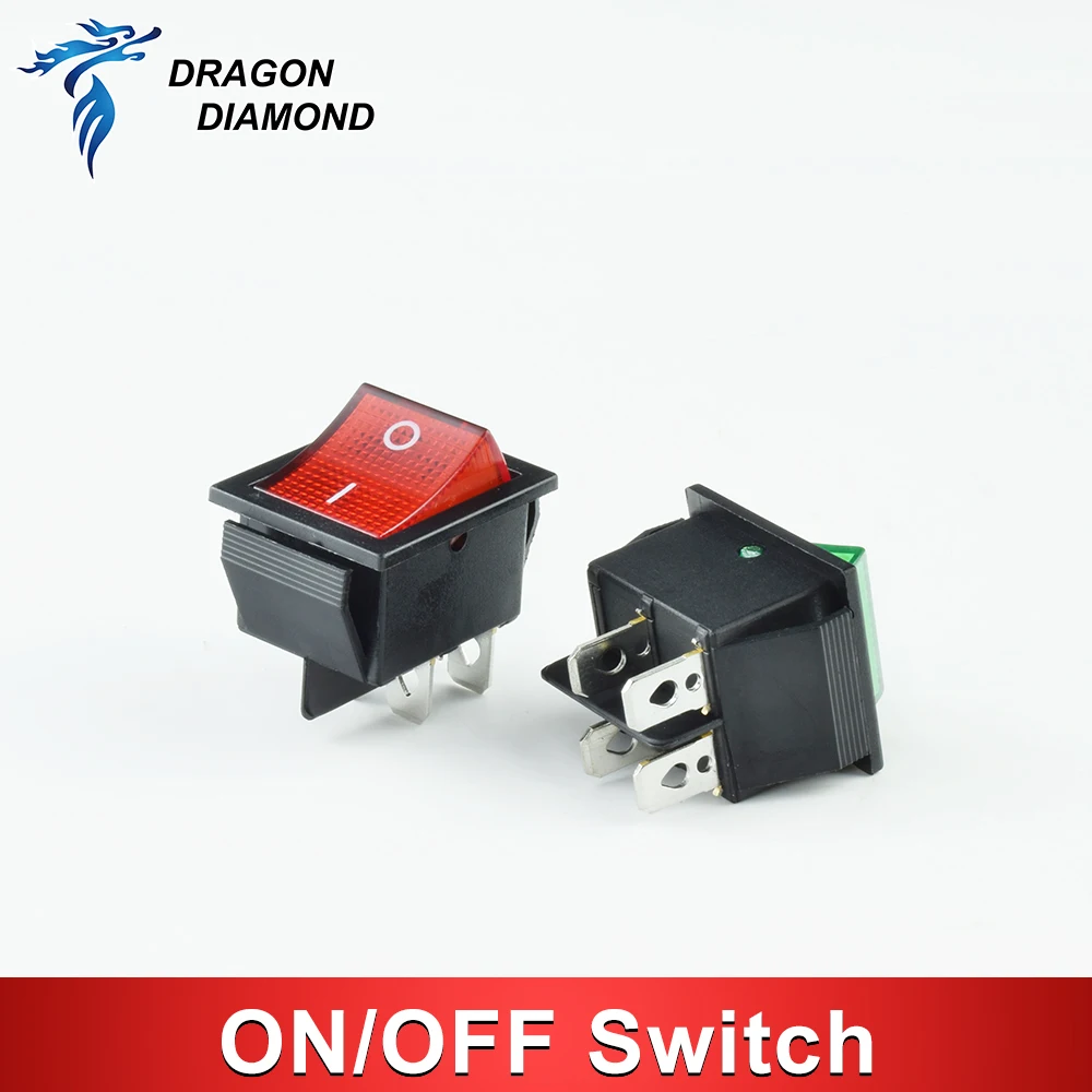 10 STKS KCD1 Snap-in Boot Tuimelschakelaar-SPST AAN-UIT, 2 Pin, 250 V 6A (AC), 2 P Toggle Power Snap Switch