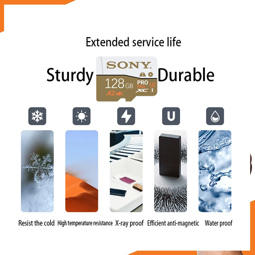 Carte mémoire SONY MiniSD avec adaptateur 2 to 1 to 512 go 256 go 128 go 64 go carte Flash TF pour le stockage de cartes numériques