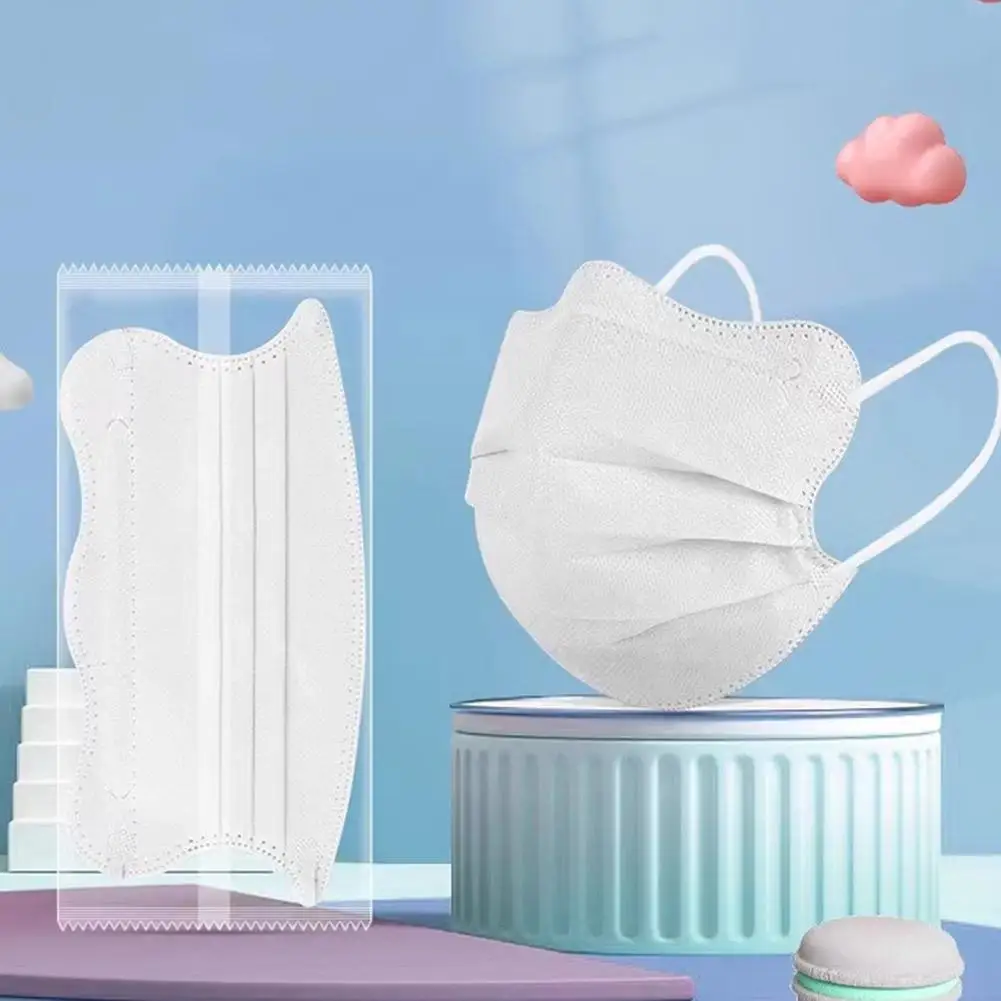 قناع وجه عصري على شكل فراشة معكرون مقاس كبير مموج وجيد التهوية أنيق مع حماية للعين على شكل حرف V لمحيط الوجه للنساء #4