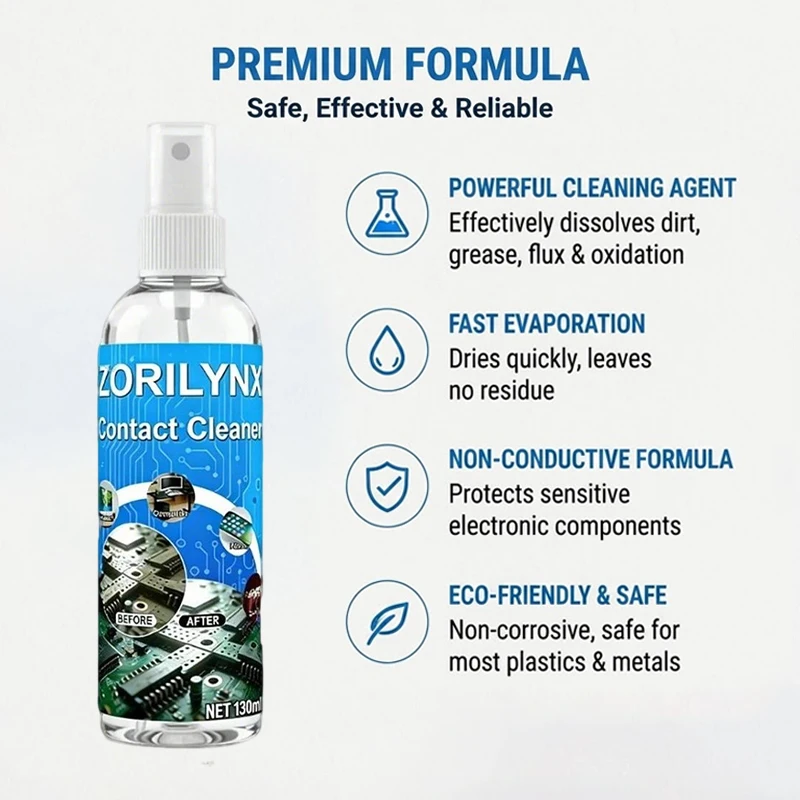Handy Circuit Board Cleaning Spray for Electronics Dust and Oil Removal Easy to Use Spray for Quick Device Maintenance