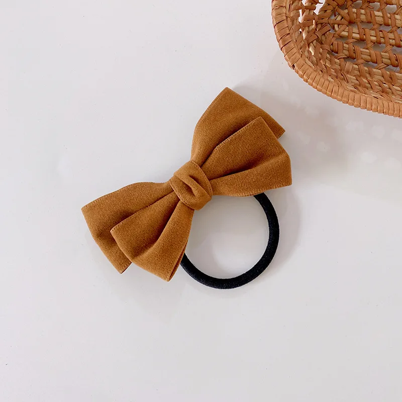 Sweet Velvet Bowknot Har Ties Women Rubber Elastic Hair Bands Elegant Girls Ponytail Holder Hair Bows Korean Accessories