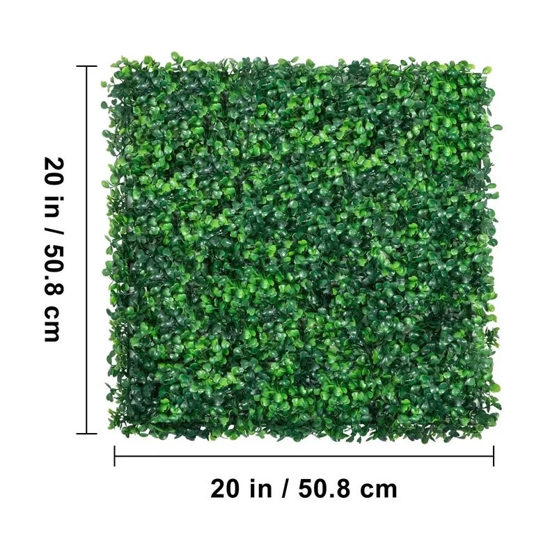 Artificial Boxwood Panel UV 24pcs Boxwood Hedge Wall Panels Grass Backdrop Wall 20