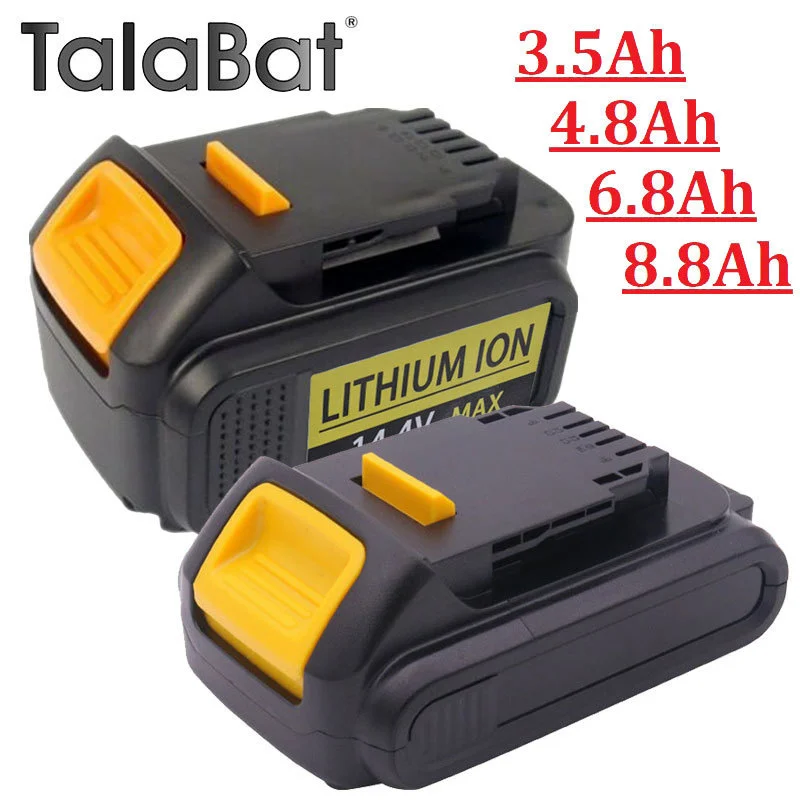 For DE 14.4V 3.5/4.8/6.8/8.8/11.8Ah Power Tool Replacement Battery For DE  DCB140 DCB141-XJ DCB145 DCD735L2 DCF835C2