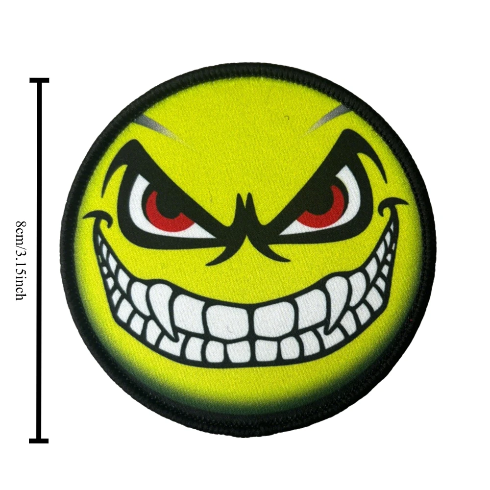 Parche táctico velcro smiley malvado – Moral para mochila y equipo