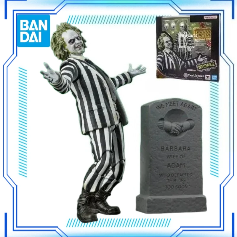 En Stock, Figura de Acción Coleccionable Bandai Tamashii Nations S.H.Figuarts Beetlejuice, Versión de la Película, Modelo Decorativo para Escritorio