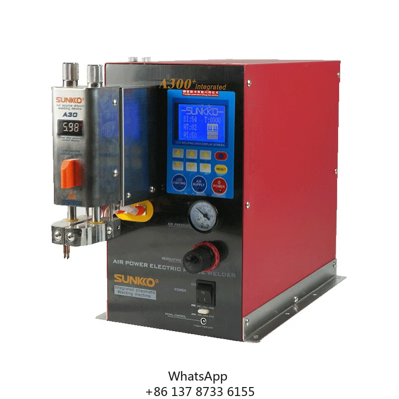 

Sunkko A300+ Пневматический аппарат точечной сварки промышленного класса 7,5 кВт для литиевых батарей