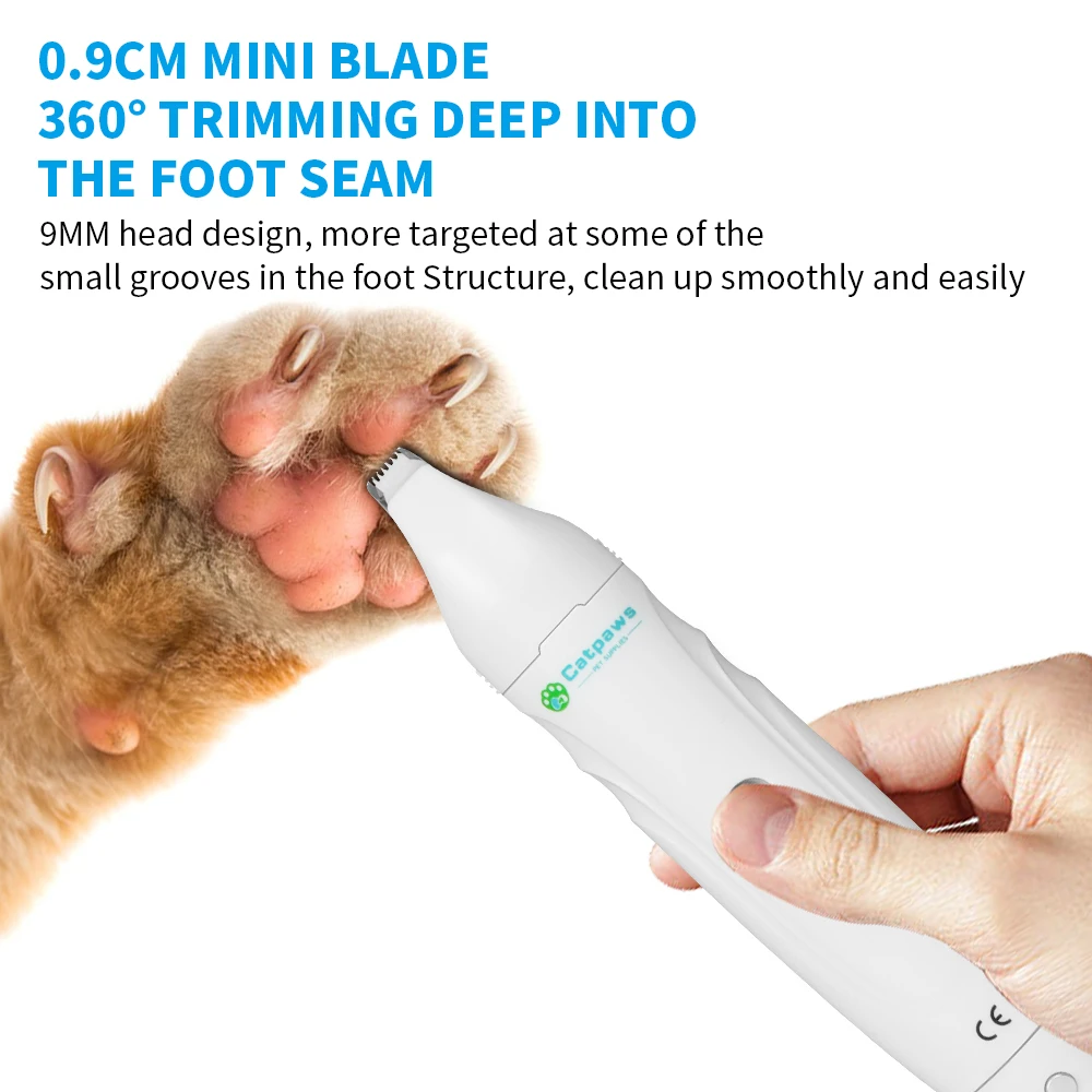 Pet Hair Trimmer Electric USB Rechargeable For Cat Foot Shaver With Wood’s Lamp Pet Cilppers For Dog Paws Grooming Apparatus