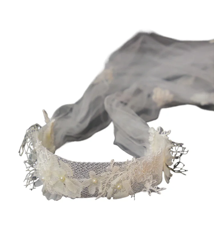 الفرنسية الزفاف رئيس زهرة ريشة الأميرة شكل سوبر الجنية إكسسوارات الشعر الغلاف الجوي حديقة الحجاب