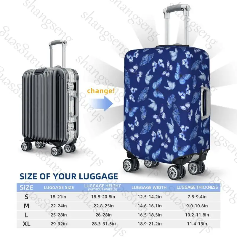 Butterfly Travel suitcase protective case, suitcase cover, elastic protection, washable Luggage cover, 18-32 in
