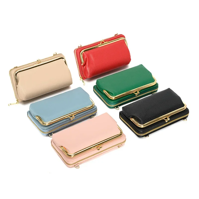 Mini portefeuille rétro pour femme, sac pour téléphone portable, sac à bandoulière unique initié, sac à main tendance, cartable polyvalent, porte-cartes multiples