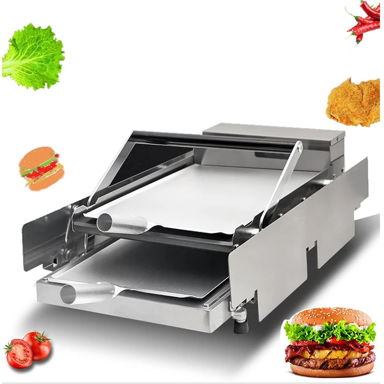 Kommerzielle elektrische Burger Shop Batch Brötchen Toaster Hamburger Grill maschine