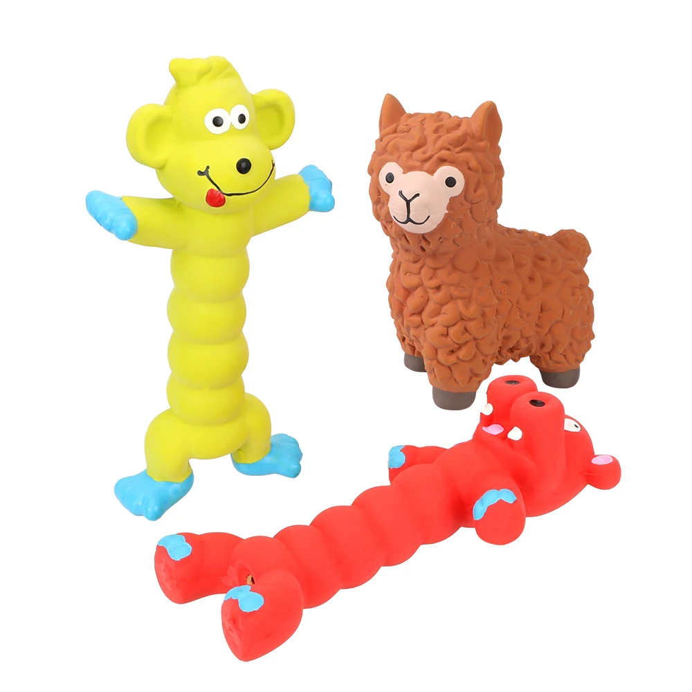 Dog Toys Animal Shape Rubber Squeaky Sound Toy Dogs Cats Pets Supplies Pet Products Puppy Pet Play Chew Toys