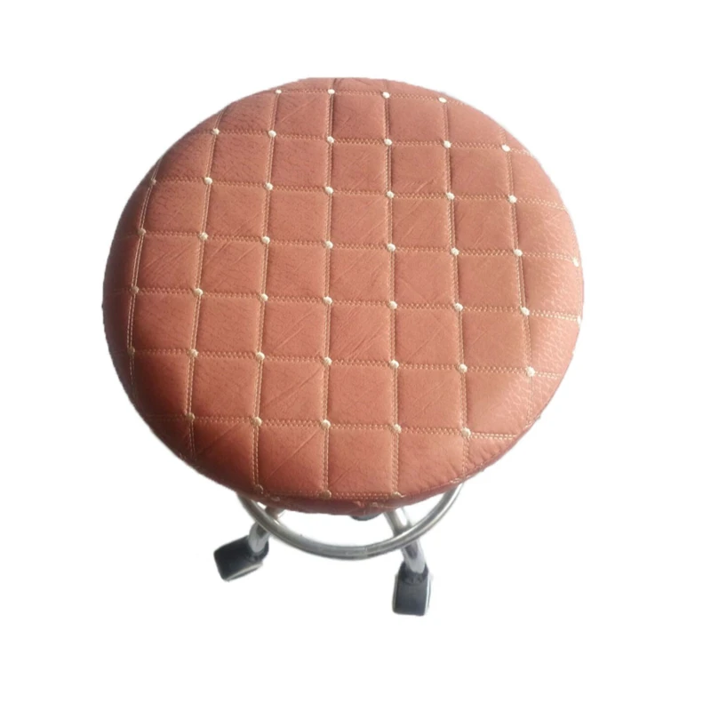 1pc Round Chair Cover Bar Stool Cover Elastic Household Dining Chair Cover Solid Color Home Stretchable Chair Slipcover