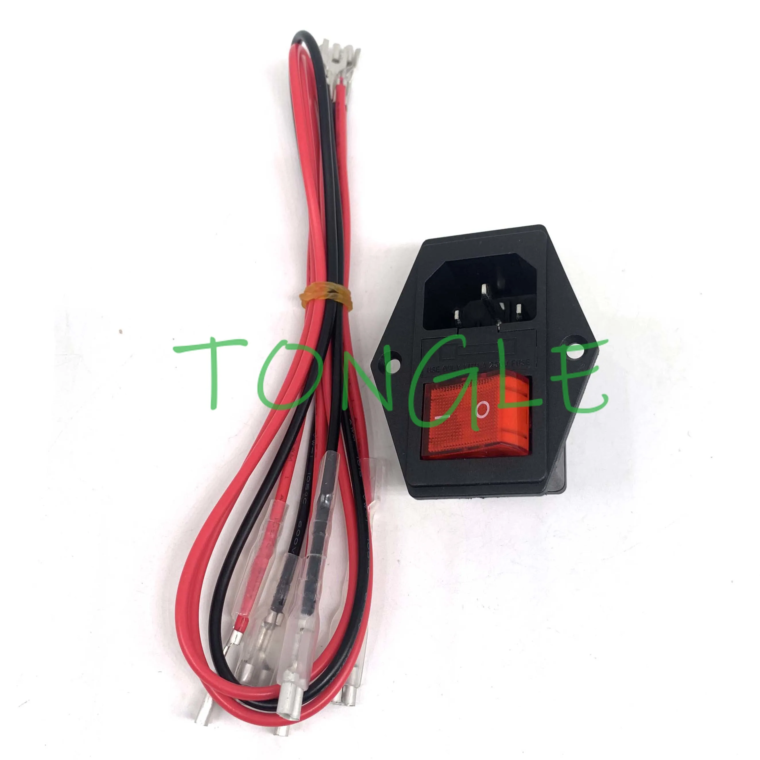 IEC320 C14 Socket for Power Supply Cord Arcade Machine, IO Switch with Fuse, On and Off Switch, Female Plug, 3 Pin, 1Pc