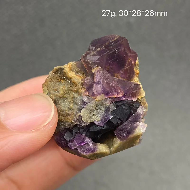 100% natural purple fluorite raw stone mineral specimen healing crystal gem collection