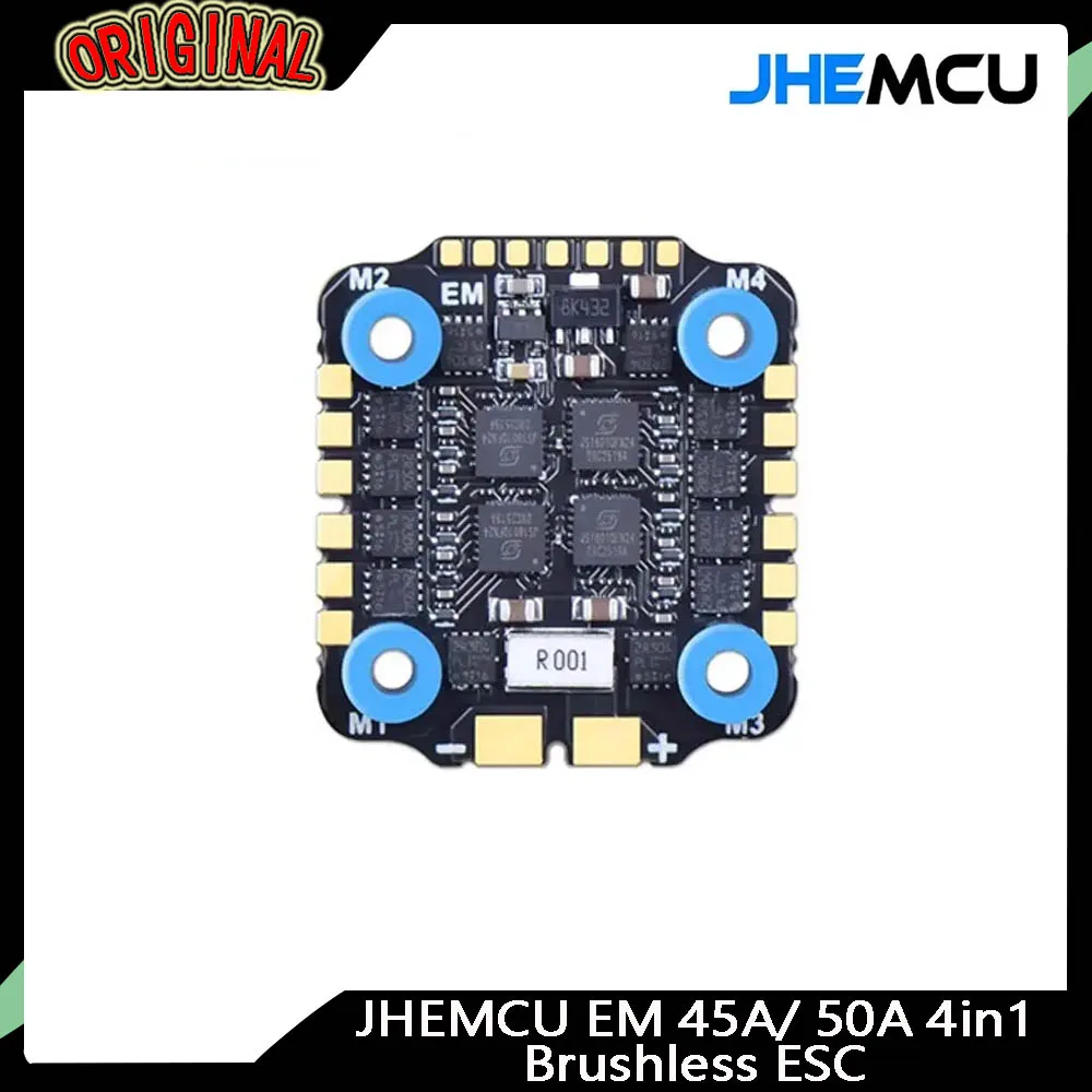 

JHEMCU EM 4in1 Бесщеточный регулятор скорости - 45A/50A | LiPo 2–6S, крепление M4 20x20 мм, высокая прочность | для дронов FPV Racing и Freestyle