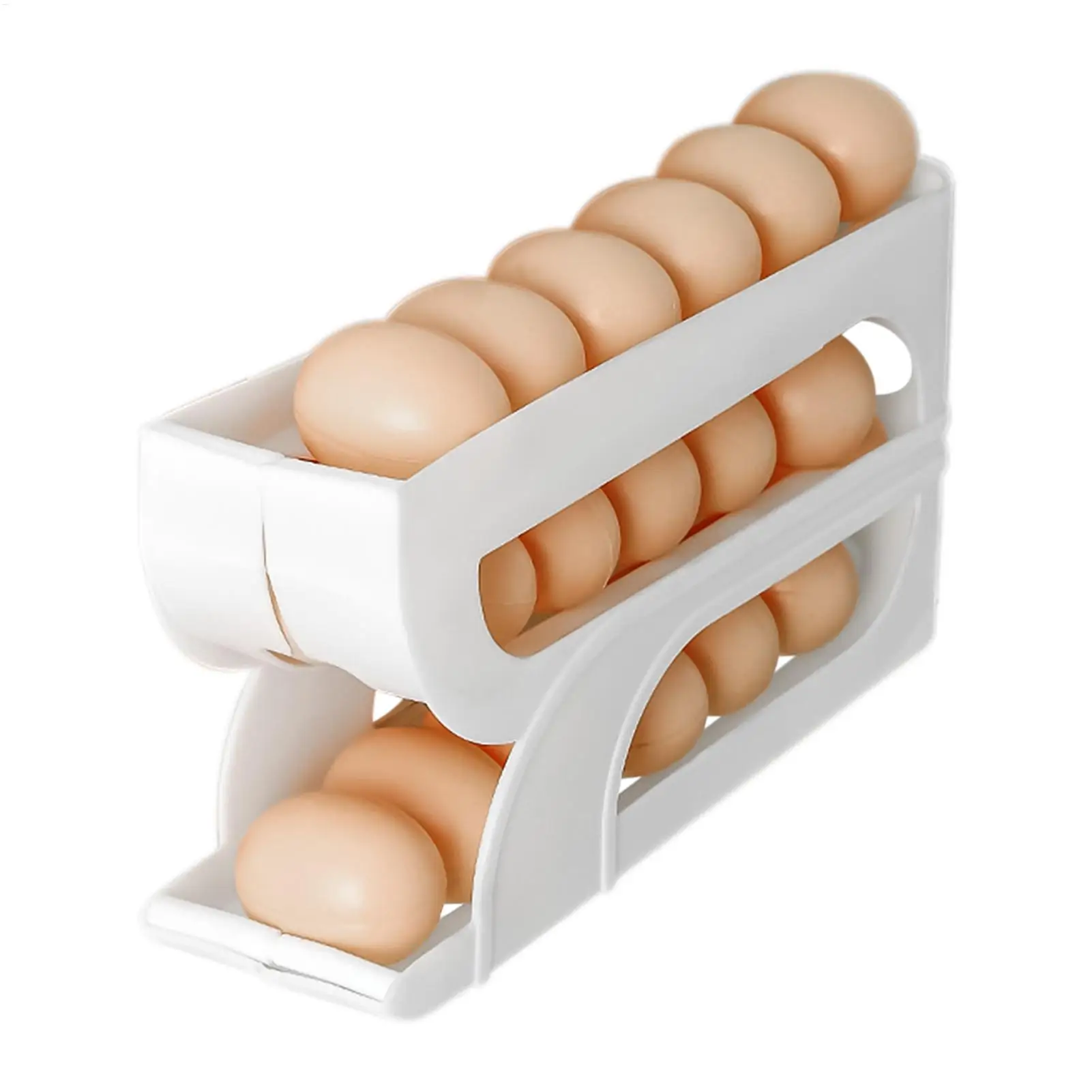 Distributeur d'œufs pour réfrigérateur à 3 niveaux, distributeur automatique d'œufs roulants, support alimentaire pour la préparation des repas, la cuisine et le rangement des aliments