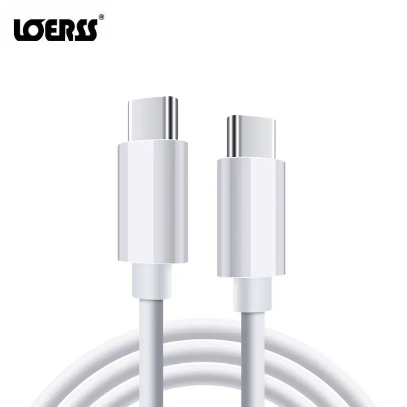 LOERSS-Câble USB Type-C à Charge Rapide pour Xiaomi, Samsung, Huawei, Macbook, Ligne de Données, 5A, PD, 20W, 80W, 100W