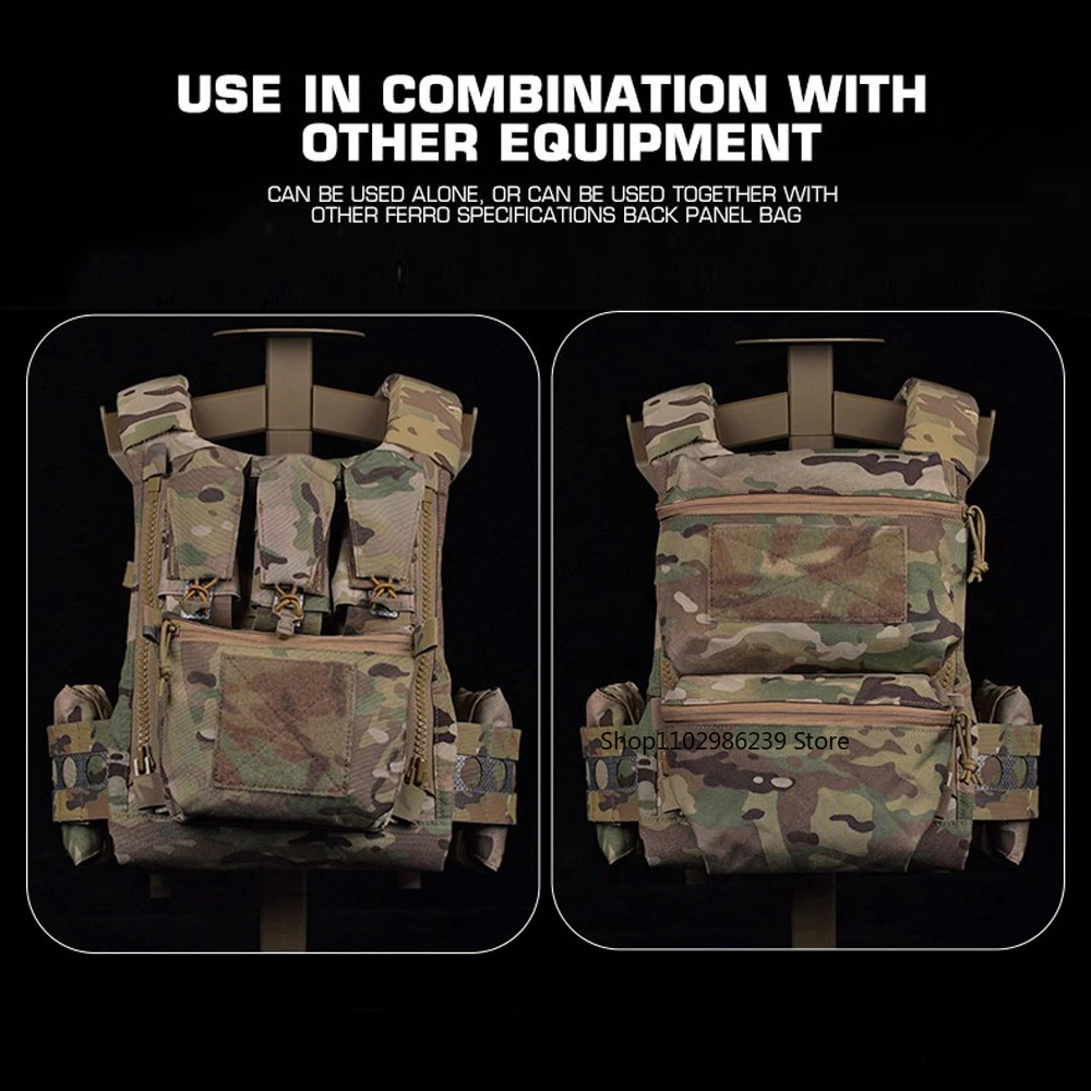Chaleco táctico FCPC V5 MOLLE con bolsa trasera portaplacas - imagen 2