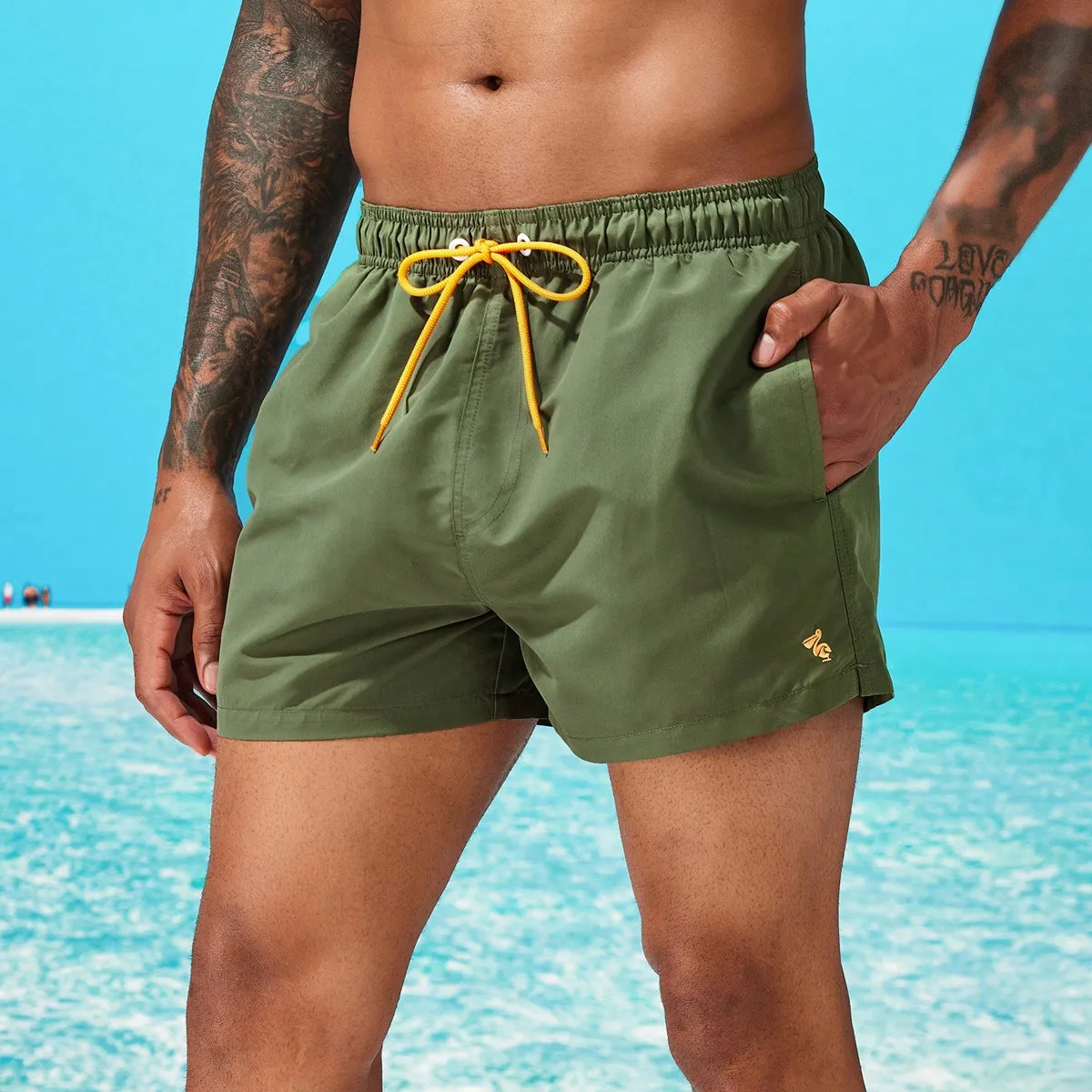 Men's surfing shorts, beach shorts, swimwear, casual shorts, quick-dry shorts, briefs with lining