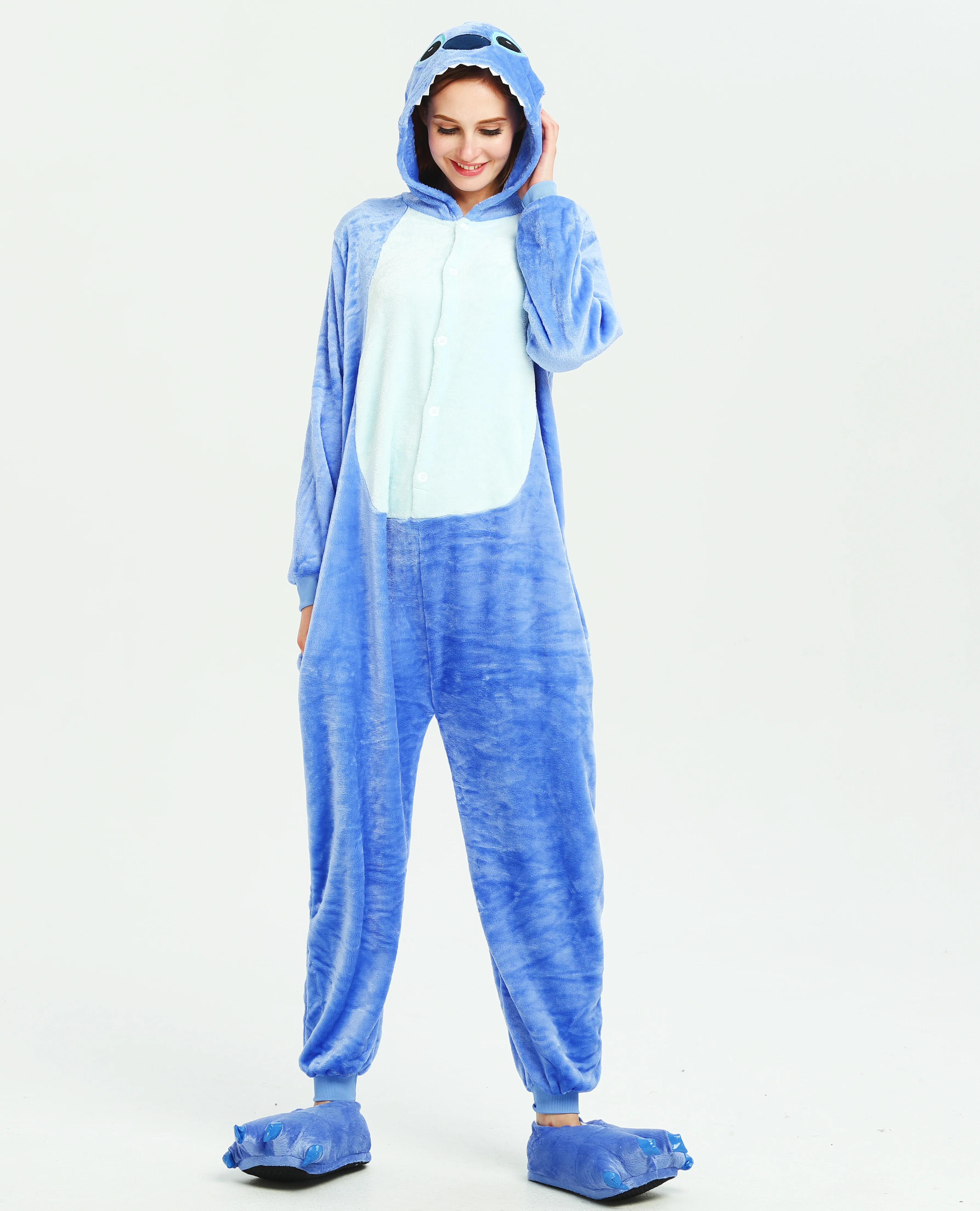 Kigurumi غرزة الكرتون منامة نيسيس الكبار النساء الرجال بيجامة على شكل حيوانات حللا عيد الميلاد هالوين تأثيري ملابس تنكرية للحفلات