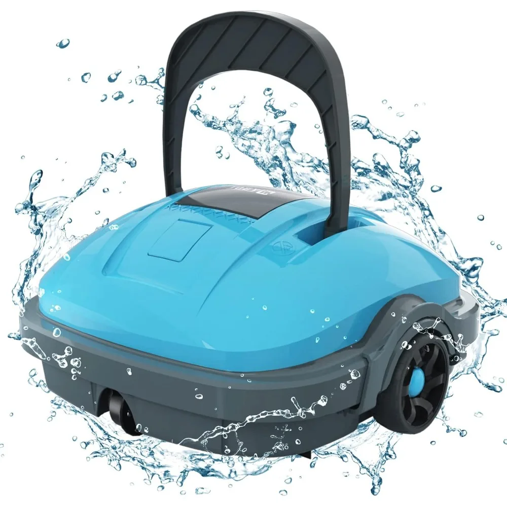 Pulitore per piscina robotico senza fili, aspirapolvere automatico per piscina, aspirazione potente, impermeabile IPX8, doppio motore, filtro Fine da 180 micron, per piscina