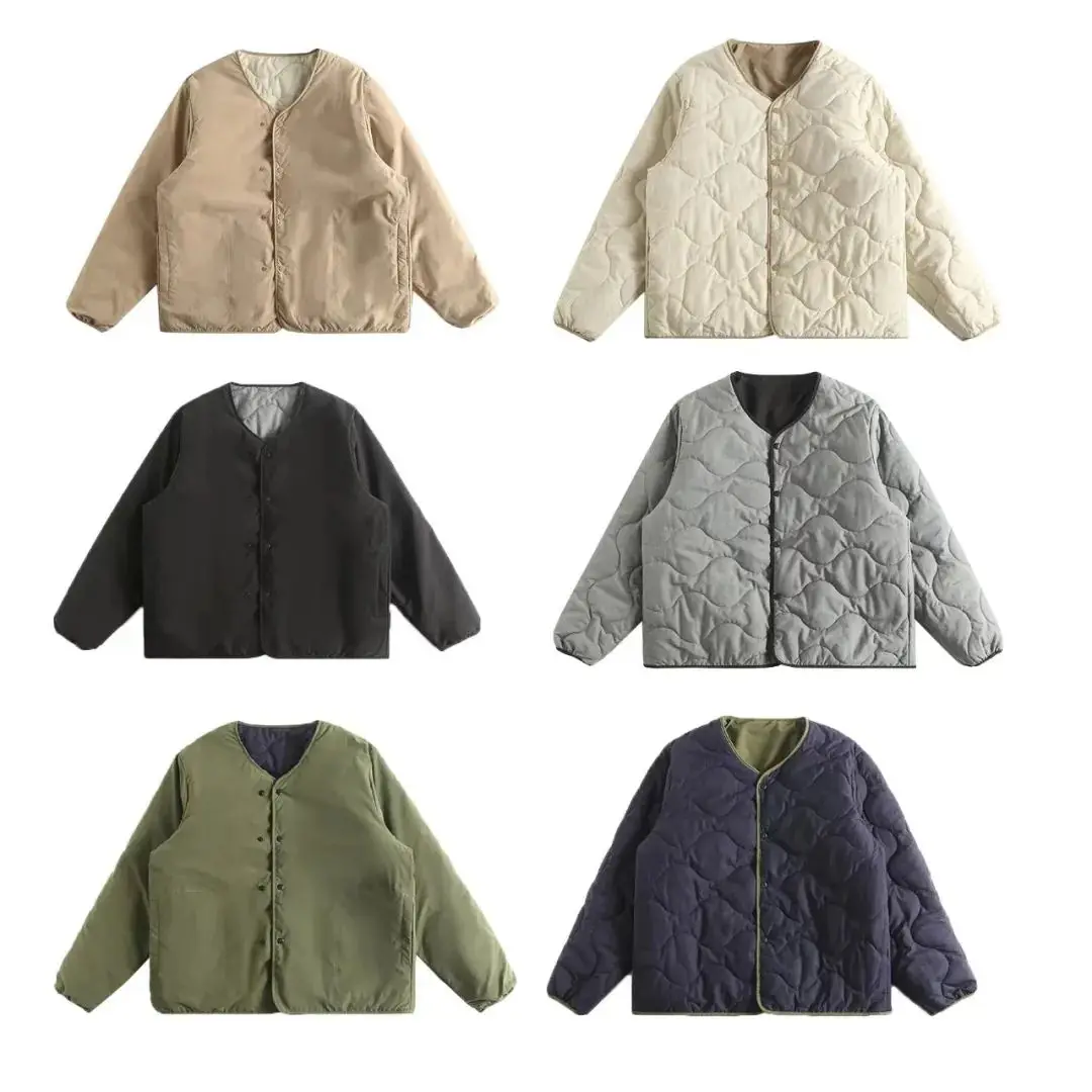 

Водонепроницаемая двусторонняя хлопковая куртка для подростков, повседневная, ветрозащитная, с двусторонним ношением, свободного кроя, осенне-зимняя