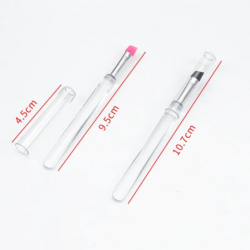 Sobrancelha delineador chanfrado silicone compõem escova spoolie escovas delineador ferramenta macio profissional lábio sobrancelha pincéis de maquiagem de silicone