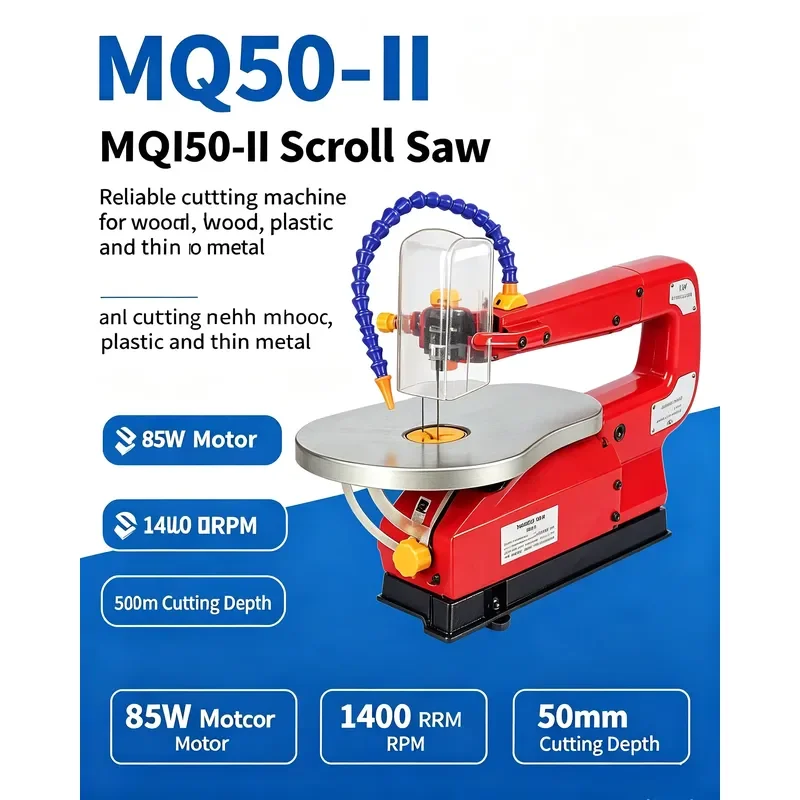 Mini Electric Jigsaw Multifunctional Desktop Woodworking Machine Small Wooden Saw for Cutting and Winding DIY Tool Compact