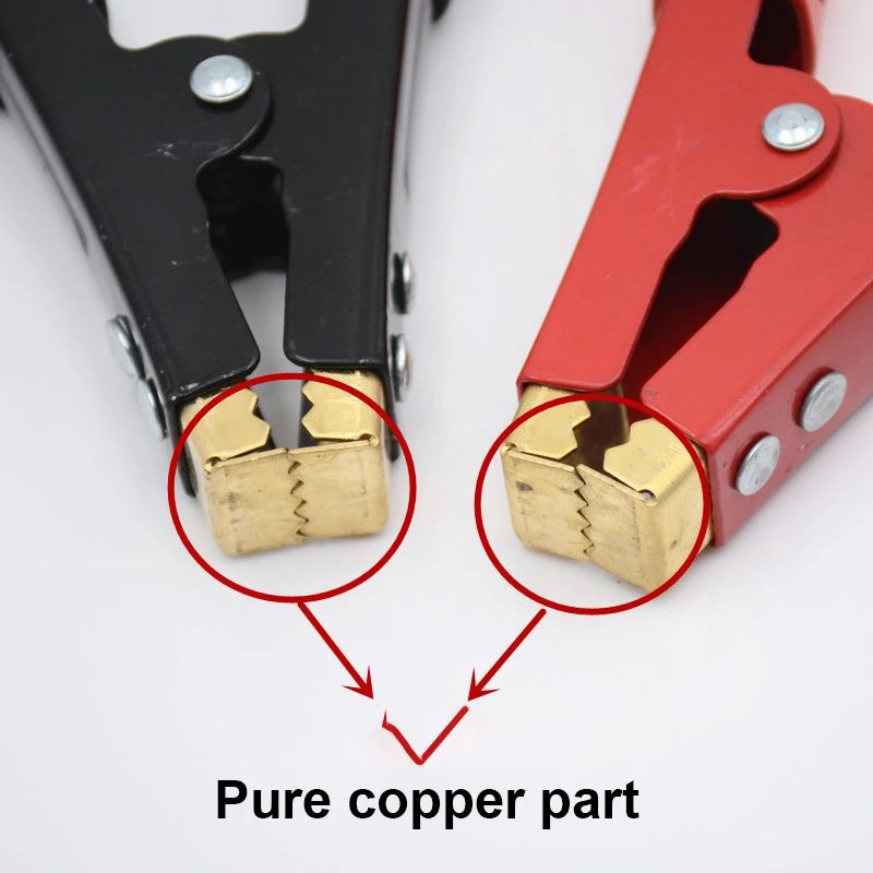 2pcs Heavy Duty Copper Alligator Clips for Battery Testing