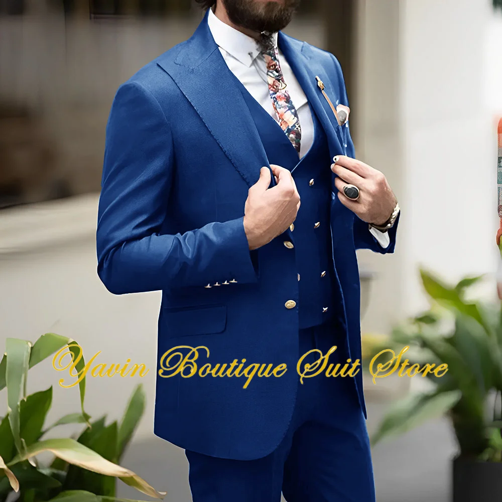 Traje de moda para hombre, conjunto de 3 piezas, chaqueta, pantalones, chaleco, novio, boda, esmoquin, conjunto con americana formal para hombre