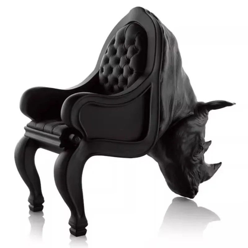 

Spanish design animal rhino seat domineering bull head sculpture model house CBD business