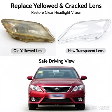 Factory Direct High Clear Headlamp Lens Cover For Toyota Camry 2012 2013 2014 Front Headlight Transparent Shell Replacement