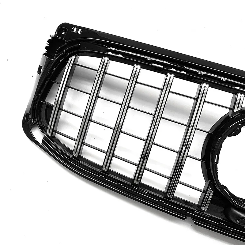 2020-2023 For Mercedes Benz GLB M Sport Vertical Line Racing Grill GT Style High Quality ABS Front Bumper Grill Glossy Black
