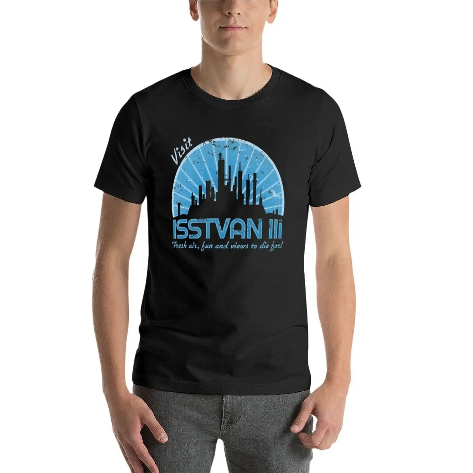 Visit blue Isstvan T-shirt cute clothes blanks plus sizes men clothings