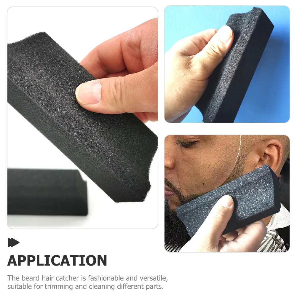 3Pcs Beard Hair Sponges Beard Trimming Catcher Hard Sponge Material Convenient Grooming Brush Hair Cleaner for Sink Residue
