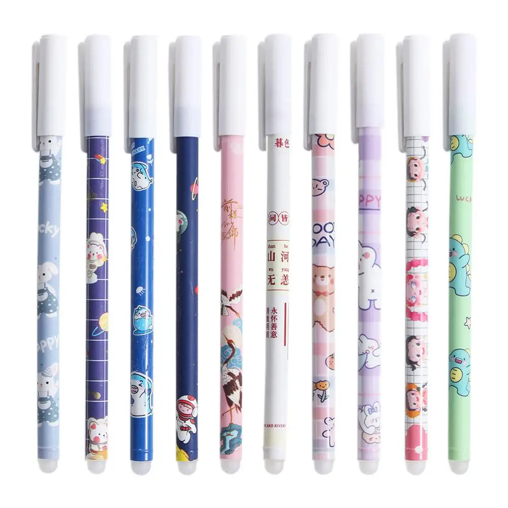 Stationery Kawaii Cartoons Blue Washable Handle 0.5mm Gel Pens Neutral Erasable Pen Erasable Pen Student Pen