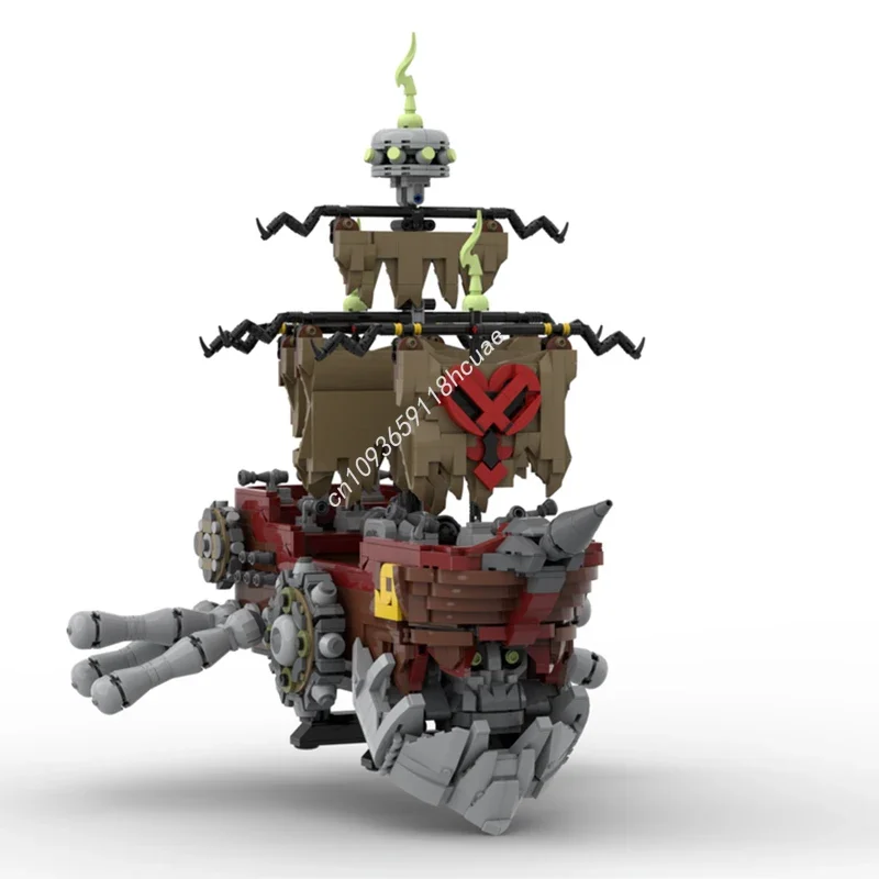 2483 elementy MOC Statek Piracki Królestwo Bez Serca Kingdoms Hearts II Piraci Klocki Konstrukcyjne Edukacyjne Świąteczne DIY Model do Składania Zabawki Prezent