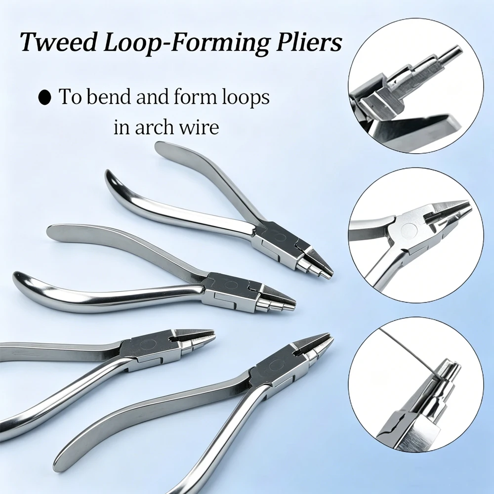 

Stainless Steel Tweed Omega Loop Bending Plier for Orthodontic Wire Forming in Dental Lab and Clinical Use
