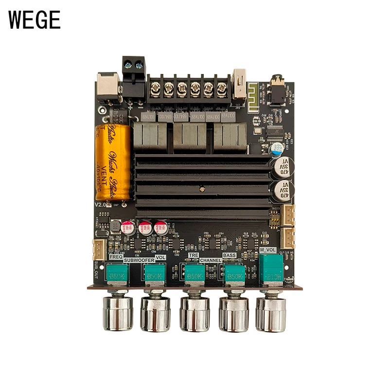 WEGE ZK-ST21 BT Digital Amplifier Board 2.1 Channel 100Wx2+200W