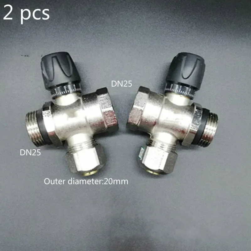 Steel Water Distribution Manifold for Underfloor Heating System a set  DN25 brass valve 3 way valve