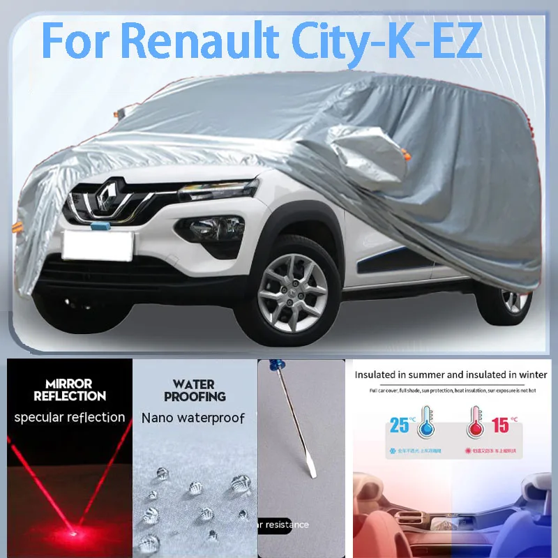 For Renault City-KEZ Full Car cover with UV protection and Winter Insulation roles,Rainproof,Snowproof Ati-frost properties.