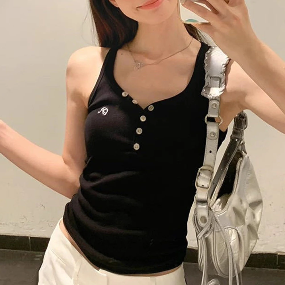 

Casual Sleeveless Top For Women Bandeau Sleeveless Shirt Fashion Embroidery Tops All Seasons Clothing New Item Condition
