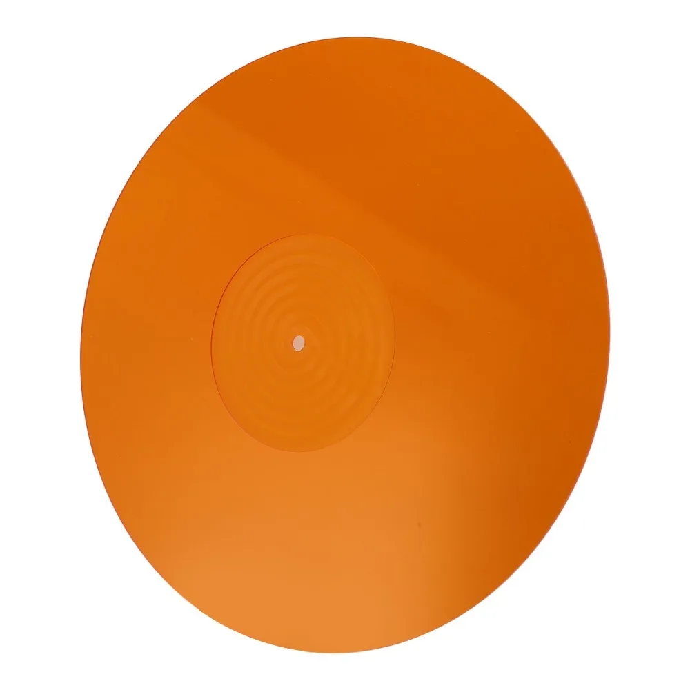 300*3mm Turntable Slipmat Improve Sound Quality Anti Static Record Turntable Pad Better Grip Orange for LP 12 Inch Record