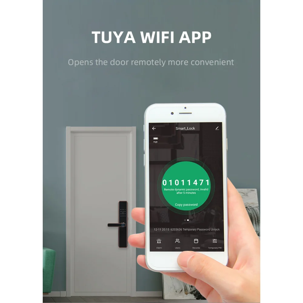 M1 Smart Home Sistema Full Automatic Segurança Door Lock, elétrica Keyless Digital Fingerprint Combinação Smart Lock